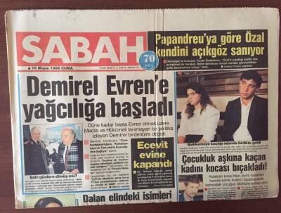 Sabah Gazetesi 16 Mayıs 1986 - Ecevit Pazar Günü Kürsüde GZ10161 - 2