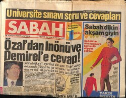 Sabah Gazetesi 16 Nisan 1990 - Özaldan İnönü Ve Demirele Cevap ! GZ62874 - 2