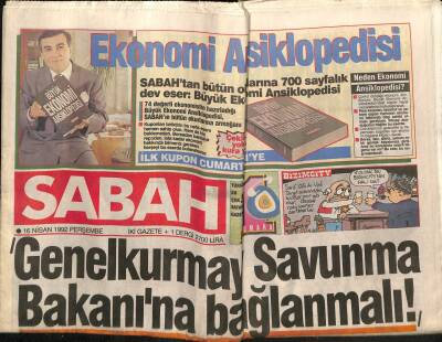 Sabah Gazetesi 16 Nisan 1992 - Libya Lideri Kaddafi Ambargoyu Delemedi GZ62890 - 2