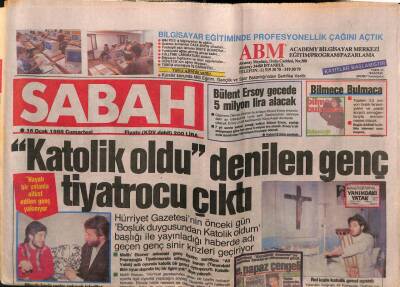 Sabah Gazetesi 16 Ocak 1988 - Doğum Günü Hediyesi GZ55869 - 1