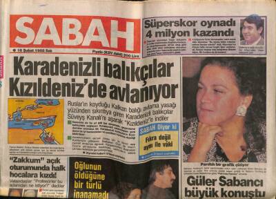 Sabah Gazetesi 16 Şubat 1988 - Amerikada Eşcinsellerde Asker Olacak GZ64310 - 1