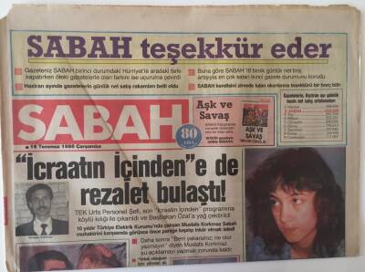Sabah Gazetesi 16 Temmuz 1986 - Minik Serçe Sezen Aksu 32 Yaşına Bastı ,Özal Eceviti Zorla Ekrana Çıkarmak İstiyor GZ20921 - 1