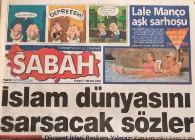 Sabah Gazetesi 16 Temmuz 2000 -Çevre Bakanından Çöplük Fırçası GZ45020 - 1