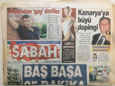 Sabah Gazetesi 17 Ağustos 2004 - Özcan Deniz,Arkamdan Gay Dediler GZ27799 - 1