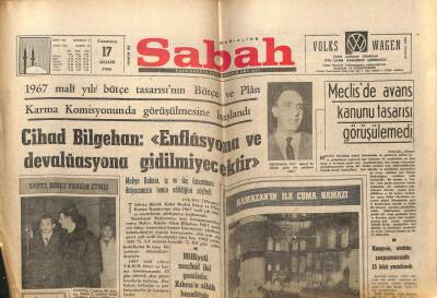 Sabah Gazetesi 17 Aralık 1966 - Cihad Bilgehan Enflasyona Ve Devalüasyona Gidilmeyecektir GZ64082 - 2