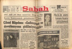 Sabah Gazetesi 17 Aralık 1966 - Cihad Bilgehan Enflasyona Ve Devalüasyona Gidilmeyecektir GZ64082 - 1