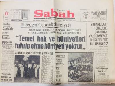 Sabah Gazetesi 17 Ekim 1967 - Rumlar Enosis İçin Hazırlık Yapıyor GZ53315 - 1