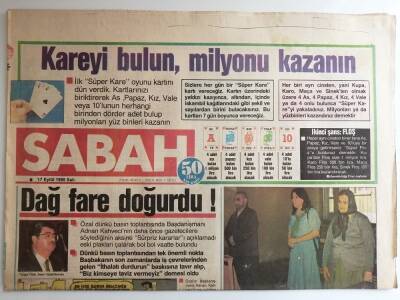 Sabah Gazetesi 17 Eylül 1985 Dağ Fare Doğurdu -GZ14564 - 1