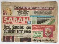 Sabah Gazetesi 17 Haziran 1986 - Özal, Sadıkçı İçin Düşürün Emri Verdi GZ2132 - 2