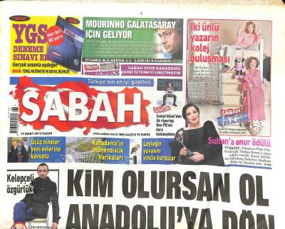 Sabah Gazetesi 17 Mart 2013 - Türkiye-Almanya Film Festivalinde Türkan Şoraya Onur Ödülü Verildi GZ98467 - 1