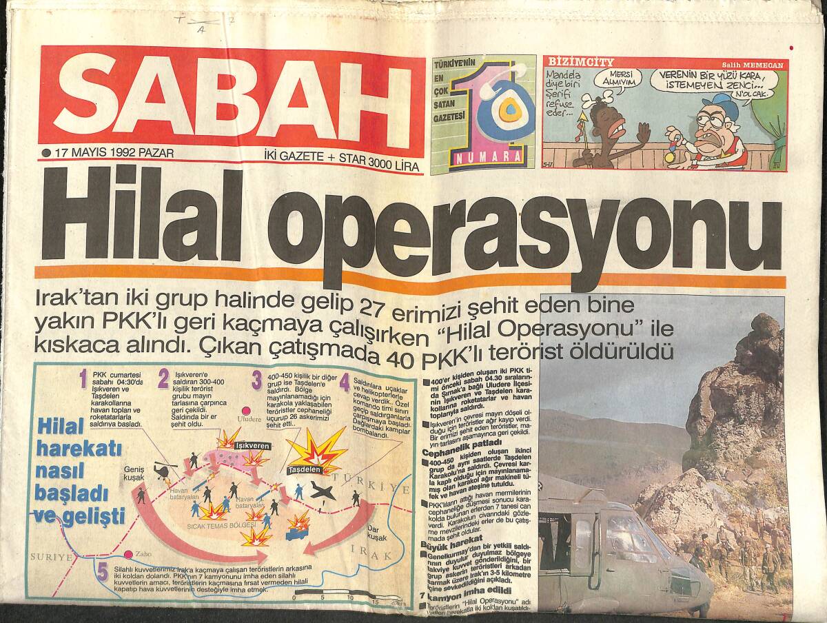 Sabah Gazetesi 17 Mayıs 1992 - Binnaz Avcı, Bülent Ersoy'un Kanatları Altında - Öztürk Serengil'in Kasetine Denetimden Tokat GZ153298 - 1