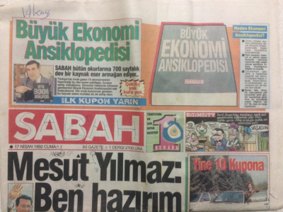 Sabah Gazetesi 17 Nisan 1992 - Mesut YılmazBen Hazırım GZ27401 - 1
