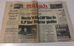 Sabah Gazetesi 17 Şubat 1968 - Mecliste Dün CHPliler İle GPliler Birbirine Girdiler - GZ15458 - 1