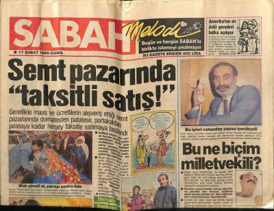 Sabah Gazetesi 17 Şubat 1989 - Humeyninin Bin Katili İngilterede GZ64302 - 2