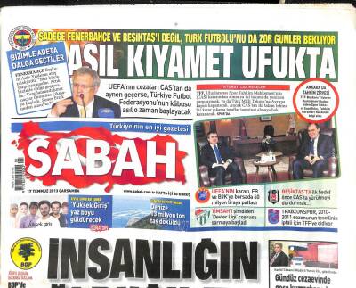 Sabah Gazetesi 17 Temmuz 2013 - Aziz YıldırımBizimle Dalga Geçtiler GZ104647 - 1