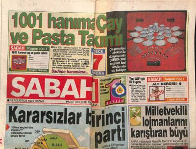 Sabah Gazetesi 18 Ağustos 1991 - Ajda Pekkanın Amerikalı Vokalisti Geldi GZ83320 - 1