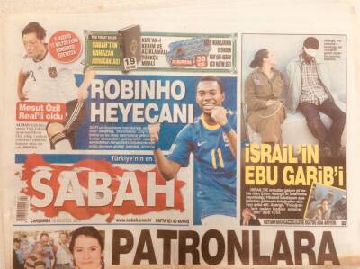 Sabah Gazetesi 18 Ağustos 2010 - İsrailin Ebu Garibi, Patronlara Sandık Dersi GZ40252 - 1