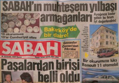 Sabah Gazetesi 18 Aralık 1987 - Doğum Günü Hediyesi GZ55901 - 1