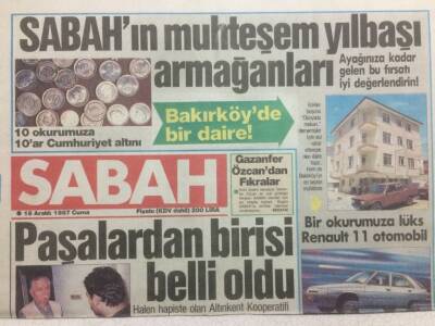Sabah Gazetesi 18 Aralık 1987 - Paşalardan Birisi Belli Oldu GZ35777 - 1
