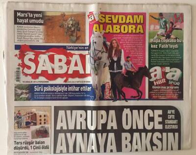 Sabah Gazetesi 18 Aralık 2014 - ABye Çifte Standart Eleştirisi Avrupa Önce Aynaya Baksın GZ31435 - 1