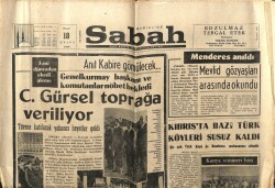 Sabah Gazetesi 18 Eylül 1966 - Cemal Gürsel Toprağa Veriliyor GZ64238 - 1