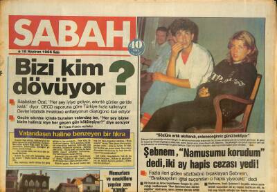 Sabah Gazetesi 18 Haziran 1985 - Mehlika Kenter Korku İçinde - Trabzonda İç Transfer Tamam ! GZ126522 - 1