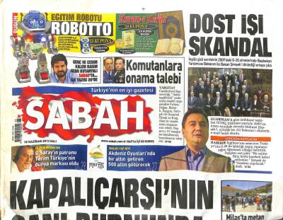Sabah Gazetesi 18 Haziran 2013 - Kapalıçarşının Canı Burnunda GZ104662 - 1