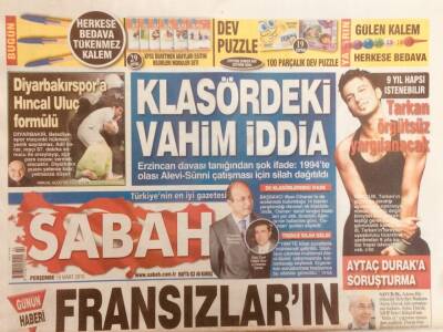 Sabah Gazetesi 18 Mart 2010 - Tarkanın 9 Yıl Hapsi İsteniyor Tarkan Örgütsüz Yargılanacak GZ40212 - 1