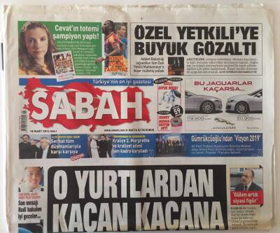 Sabah Gazetesi 18 Mart 2014 - Haydi Aslan( Galatasaray ) Tarih Yaz GZ26950 - 1