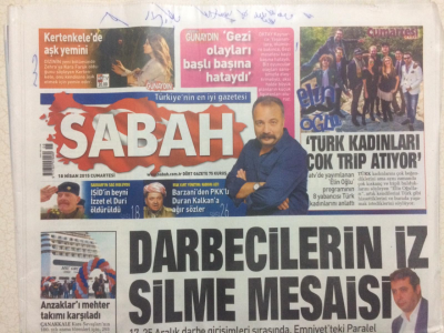Sabah Gazetesi 18 Nisan 2015 - Darbecilerin İz Silme Mesaisi GZ27208 - 1