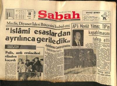 Sabah Gazetesi 18 Şubat 1967 - Meclis Diyanet İşleri Bütçesini Kabul Etti GZ77364 - 1