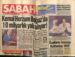 Sabah Gazetesi 18 Şubat 1989 - Kemal Horzum Boğazda 10 Milyarlık Yalı Alıyor GZ64301 - 2