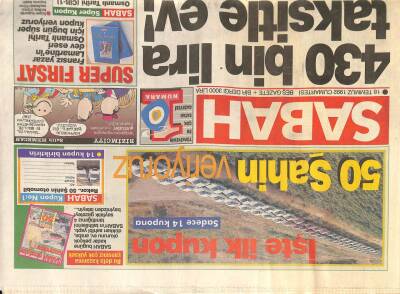 Sabah Gazetesi 18 Temmuz 1992 - Cesur Hülya Avşar, Nilüferin Islak Gecesi GZ89054 - 1