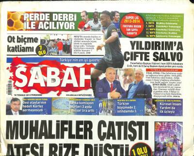 Sabah Gazetesi 18 Temmuz 2013 - Rusyadan Ankaraya Yeni Büyükelçi - Aziz Yıldırıma Çifte Salvo GZ100673 - 2