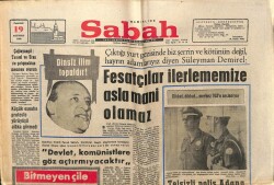 Sabah Gazetesi 19 Ağustos 1968 - Demirel Fesatçılar İlerlememize Asla Mani Olamaz GZ64258 - 2