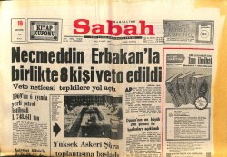 Sabah Gazetesi 19 Ağustos 1969 - Necmettin Erbakan Veto Edildi GZ103487 - 2