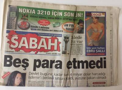 Sabah Gazetesi 19 Ağustos 2000 - Batık Denizaltı Nükleer Tabut GZ11966 - 1