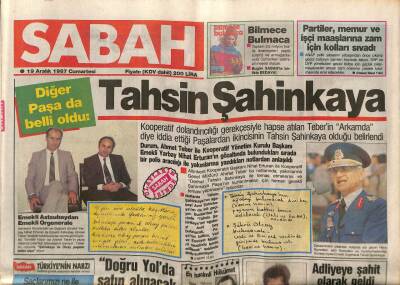 Sabah Gazetesi 19 Aralık 1987 - Partiler , Memur Ve İşçi Maaşlarına Zam İçin Kolları Sıvadı GZ62871 - 1