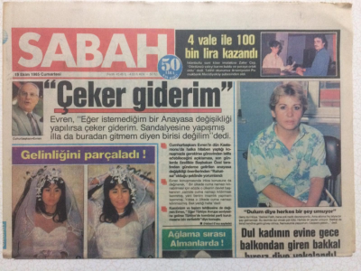 Sabah Gazetesi 19 Ekim 1985 - Emel Sayın Amerikadan Getirdiği Elbisesini Çok Seviyor GZ27424 - 1