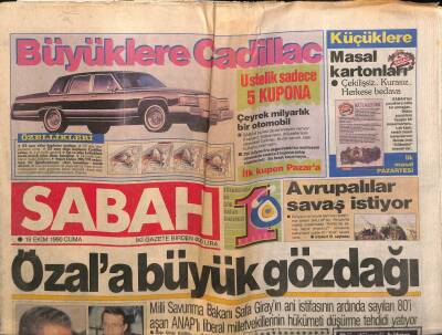 Sabah Gazetesi 19 Ekim 1990 - Selma Güneri Resmen Boşanma Davası Açtı GZ55913 - 1