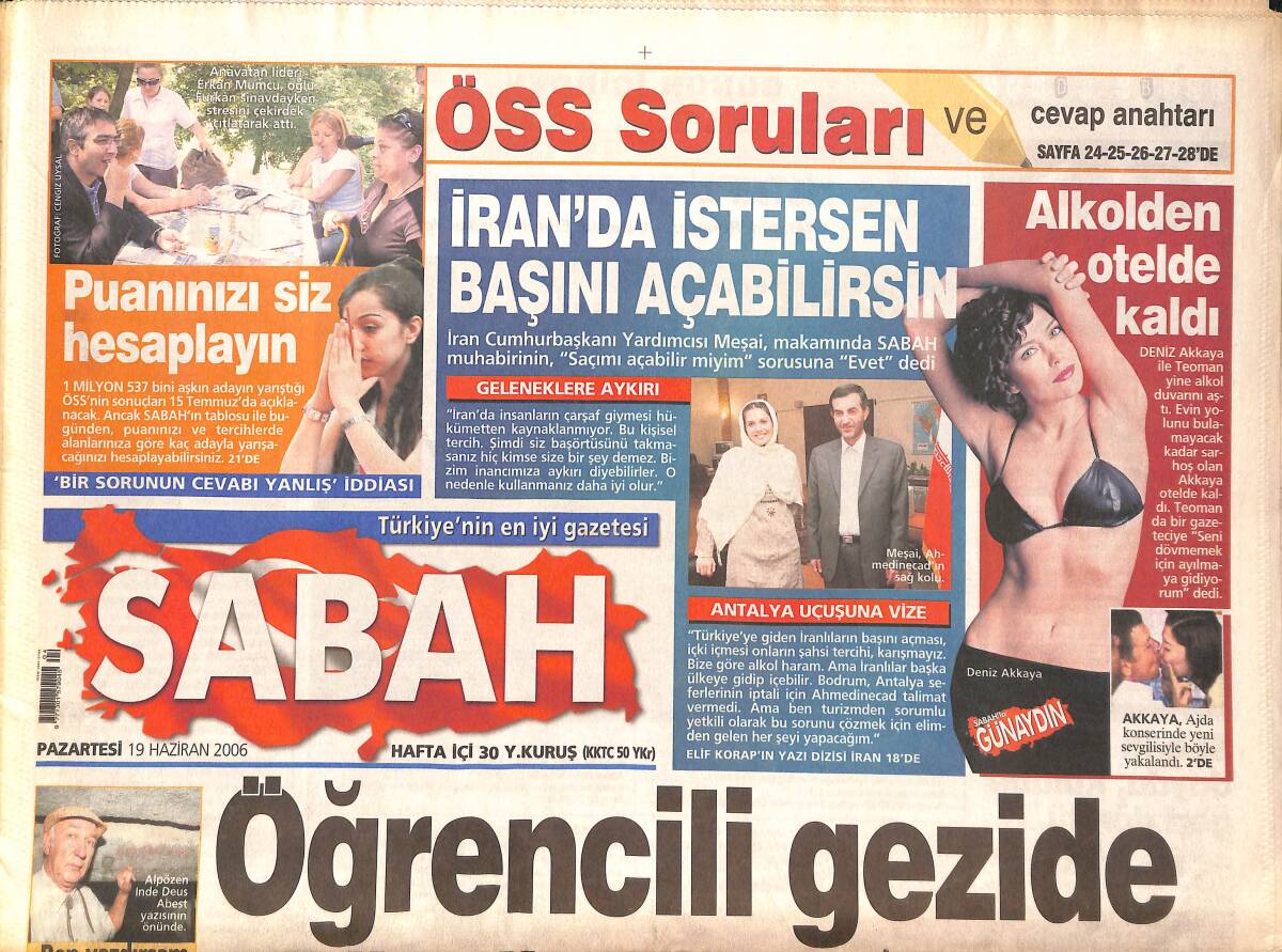 Sabah Gazetesi 19 Haziran 2006 - Brezilya Şansıyla Fener'e Capello Gelse Geri Döner! - TÜSİAD'LA Büyük Barış! GZ137857 - 1