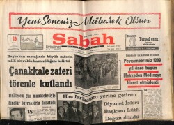 Sabah Gazetesi 19 Mart 1969 - Süveyş Kanalı Üzerinde Dün de Çarpışmalar Oldu GZ64022 - 1