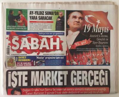 Sabah Gazetesi 19 Mayıs 2014 - 19 Mayısın 95. Yılı Kutlu Olsun GZ26975 - 1