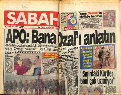 Sabah Gazetesi 19 Nisan 1991 - 12 Eylül Öncesinin Ünlü Valisine 4 Kurşun Sıkıldı GZ62068 - 2