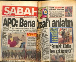 Sabah Gazetesi 19 Nisan 1991 - APO Bana Özalı Anlatın GZ62069 - 1