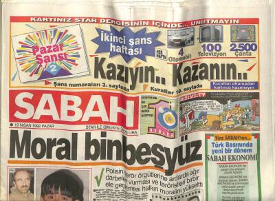 Sabah Gazetesi 19 Nisan 1992 - Doğum Günü Hediyesi GZ56628 - 1