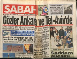 Sabah Gazetesi 19 Ocak 1991 - Saddam Ailesini Kaçırdı ! GZ62893 - 1