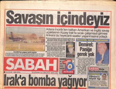 Sabah Gazetesi 19 Ocak 1993 - Hayat Kadını Ayşegül Aldinç - Clintondan Bosna İçin Umut Yok GZ119431 - 1