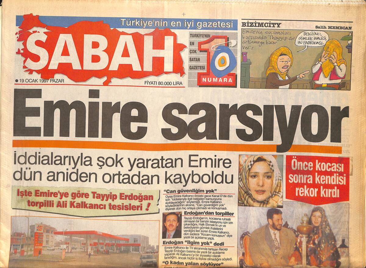 Sabah Gazetesi 19 Ocak 1997 - Yunanistan , Kıbrıs'ta Uzlaşmayı Reddetti - AIDS'liler Ölüm Döşeğinde GZ155449 - 1