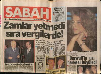 Sabah Gazetesi 19 Şubat 1988 - Kadir İnanırın Sevgili Öğretmeni GZ64298 - 2
